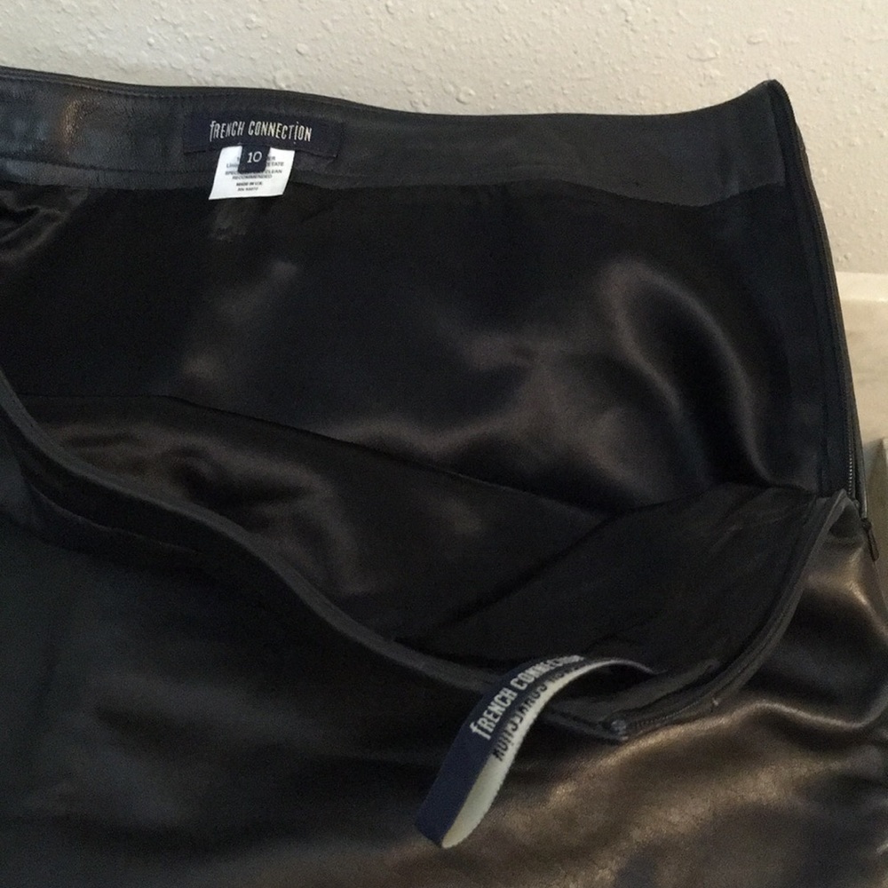 French Connection Side Split Leather Mini So Soft! - image 7